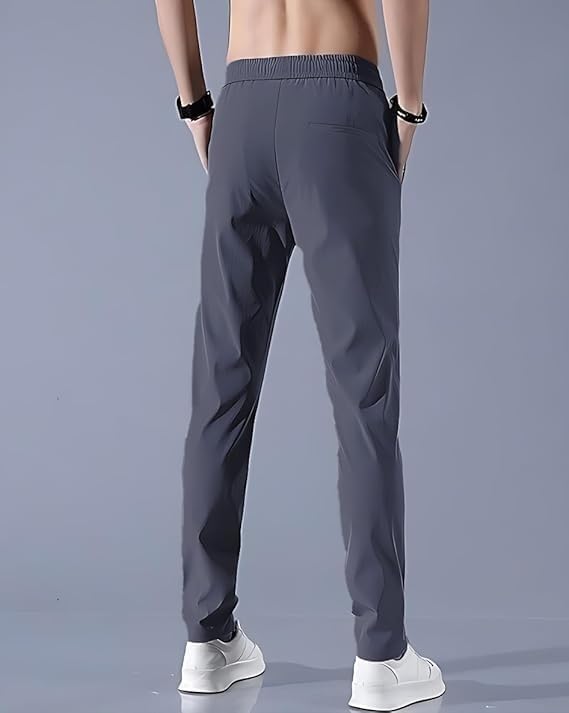 PREMIUM MEN'S HIGH STRETCH SKINNY LYCRA PANTS(Black & Gray)Buy1 Get 1