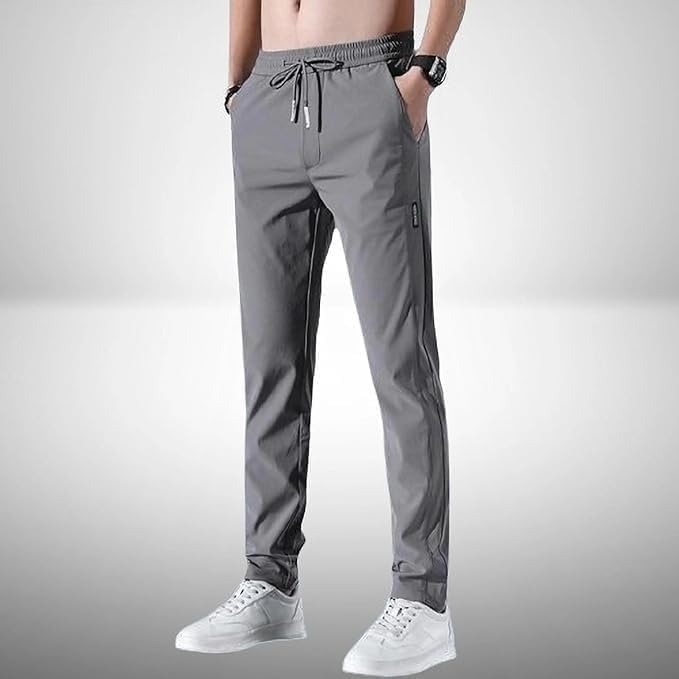 PREMIUM MEN'S HIGH STRETCH SKINNY LYCRA PANTS(Black & Gray)Buy1 Get 1