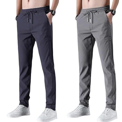 PREMIUM MEN'S HIGH STRETCH SKINNY LYCRA PANTS(Black & Gray)Buy1 Get 1