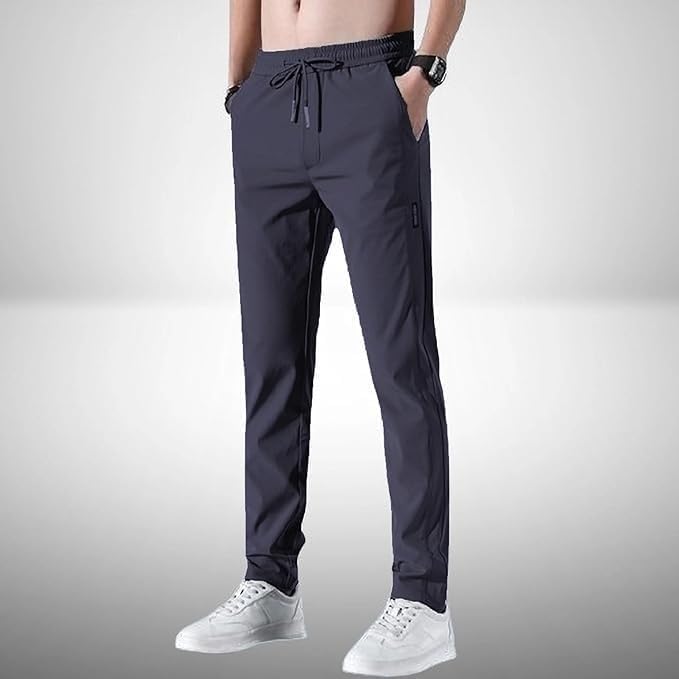 PREMIUM MEN'S HIGH STRETCH SKINNY LYCRA PANTS(Black & Gray)Buy1 Get 1